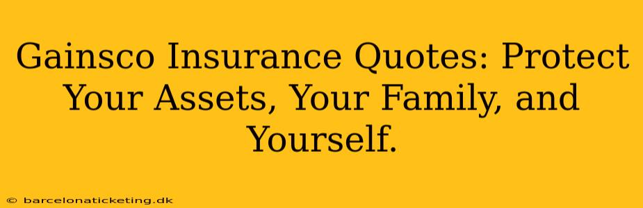 Gainsco Insurance Quotes: Protect Your Assets, Your Family, and Yourself.