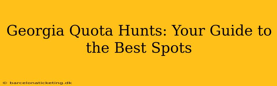 Georgia Quota Hunts: Your Guide to the Best Spots