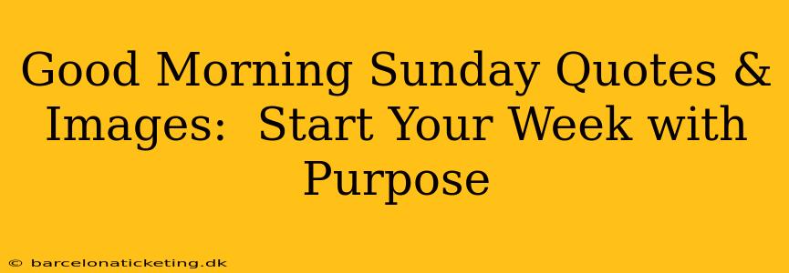 Good Morning Sunday Quotes & Images:  Start Your Week with Purpose
