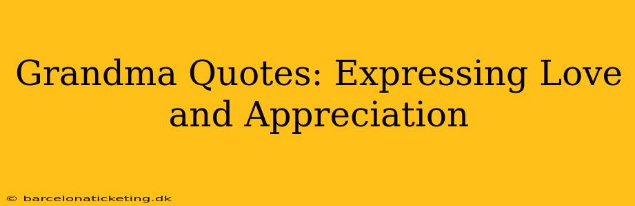 Grandma Quotes: Expressing Love and Appreciation