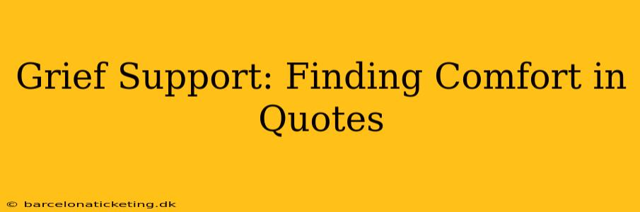 Grief Support: Finding Comfort in Quotes