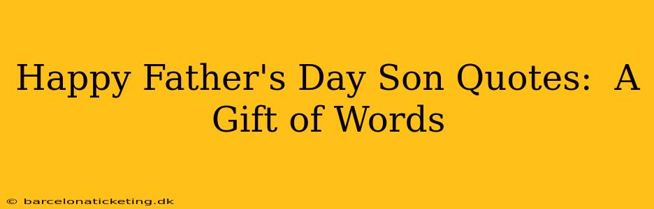 Happy Father's Day Son Quotes:  A Gift of Words