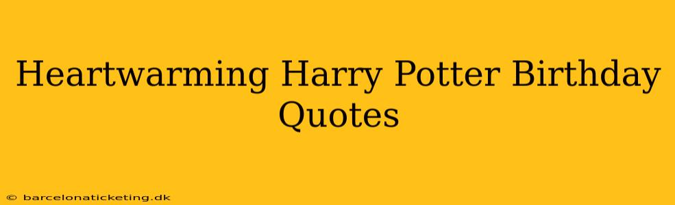 Heartwarming Harry Potter Birthday Quotes