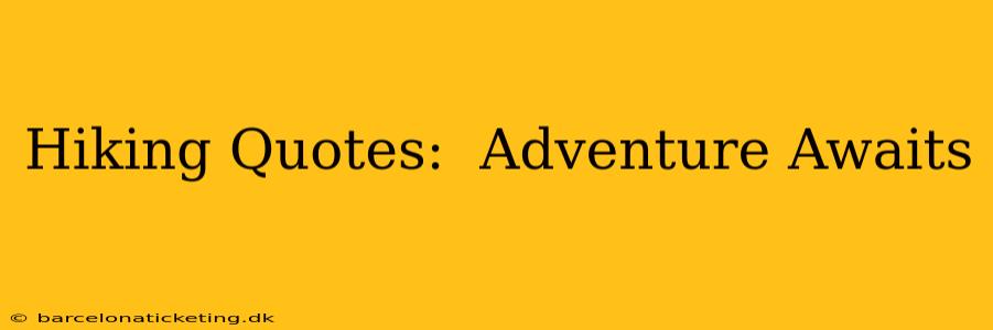 Hiking Quotes:  Adventure Awaits