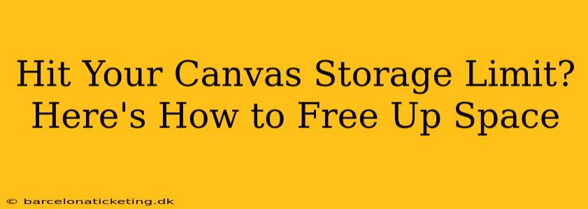 Hit Your Canvas Storage Limit? Here's How to Free Up Space
