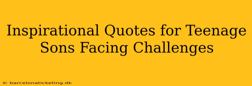 Inspirational Quotes for Teenage Sons Facing Challenges
