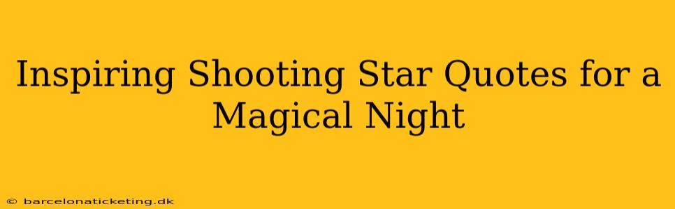 Inspiring Shooting Star Quotes for a Magical Night