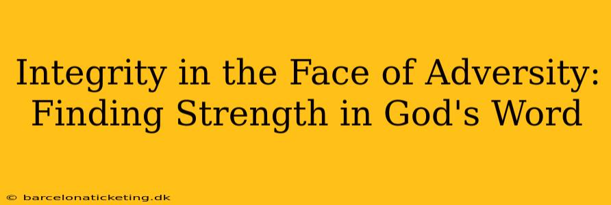 Integrity in the Face of Adversity: Finding Strength in God's Word