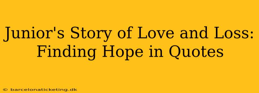 Junior's Story of Love and Loss: Finding Hope in Quotes