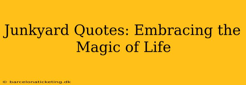 Junkyard Quotes: Embracing the Magic of Life