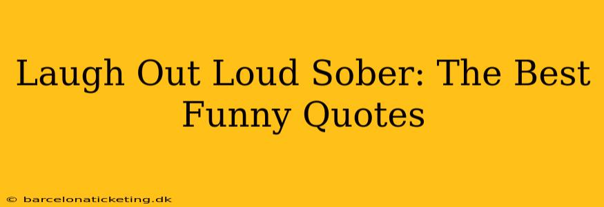 Laugh Out Loud Sober: The Best Funny Quotes