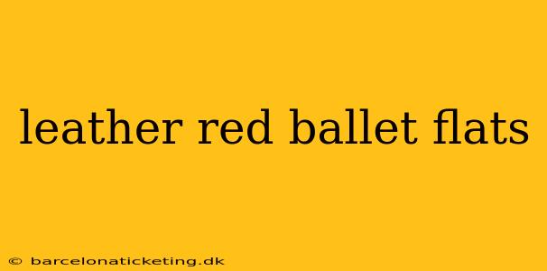 leather red ballet flats