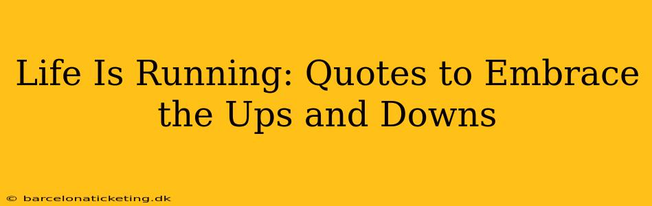 Life Is Running: Quotes to Embrace the Ups and Downs