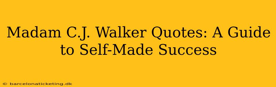 Madam C.J. Walker Quotes: A Guide to Self-Made Success