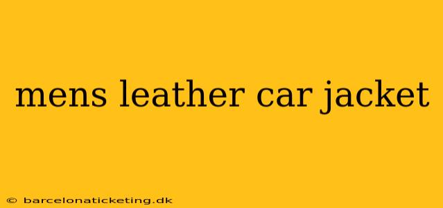 mens leather car jacket