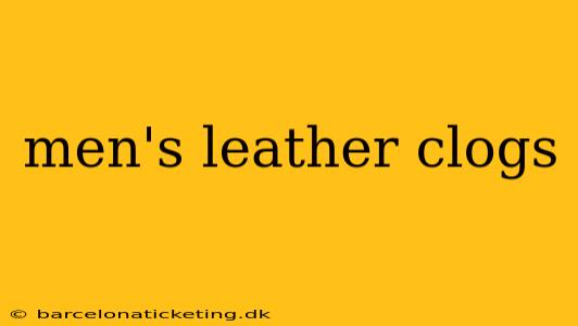men's leather clogs