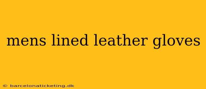 mens lined leather gloves