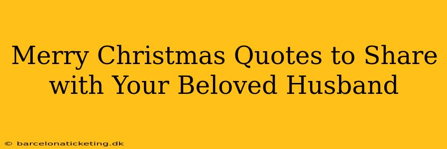 Merry Christmas Quotes to Share with Your Beloved Husband