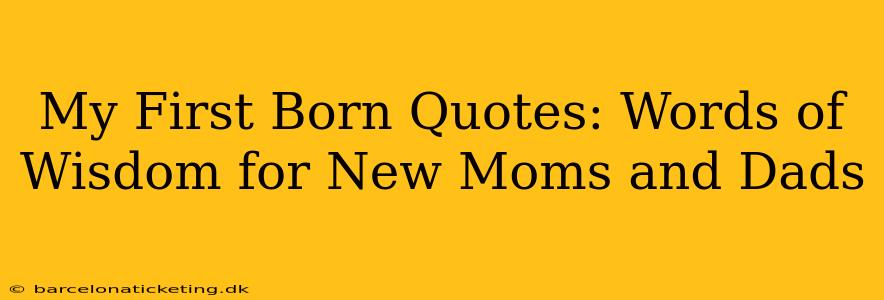 My First Born Quotes: Words of Wisdom for New Moms and Dads