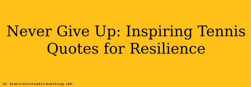 Never Give Up: Inspiring Tennis Quotes for Resilience