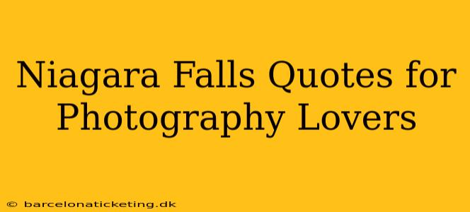Niagara Falls Quotes for Photography Lovers