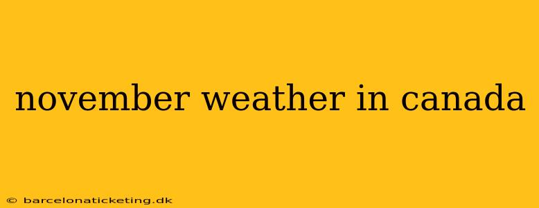 november weather in canada