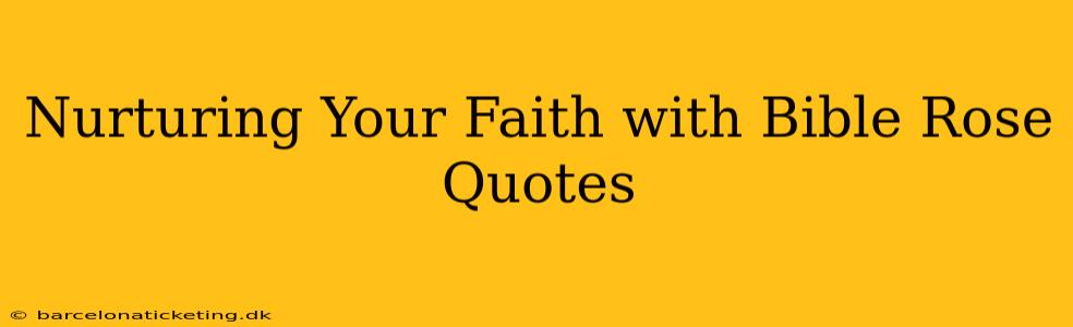 Nurturing Your Faith with Bible Rose Quotes