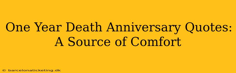 One Year Death Anniversary Quotes: A Source of Comfort