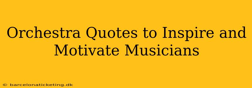 Orchestra Quotes to Inspire and Motivate Musicians