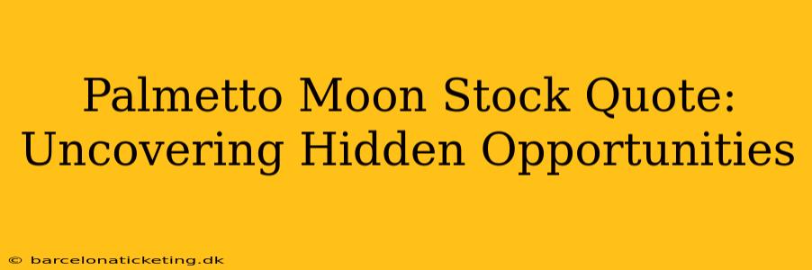 Palmetto Moon Stock Quote:  Uncovering Hidden Opportunities