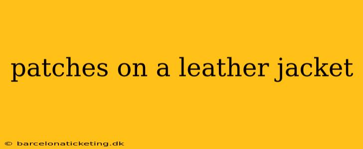 patches on a leather jacket