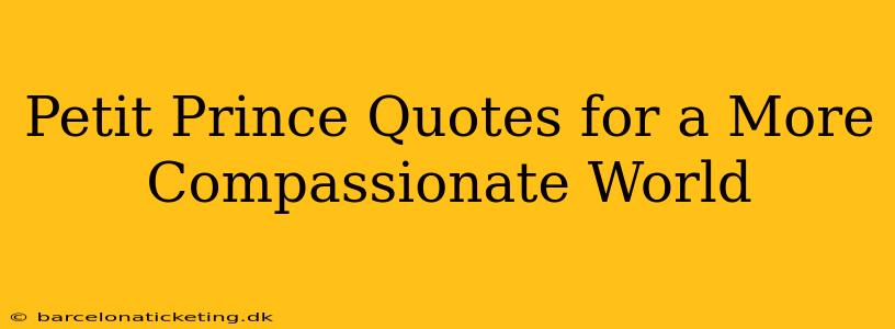 Petit Prince Quotes for a More Compassionate World