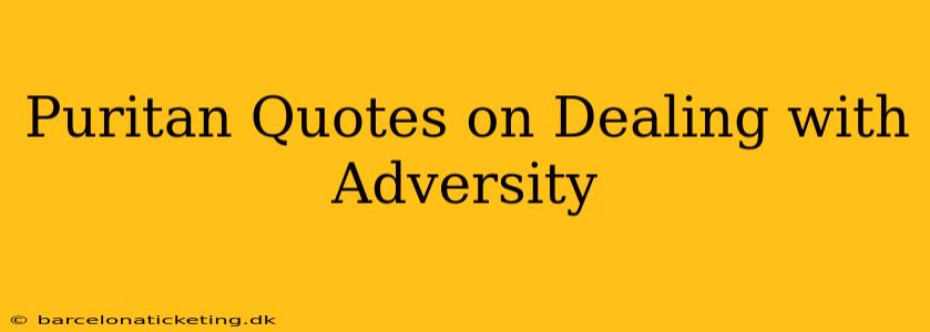 Puritan Quotes on Dealing with Adversity