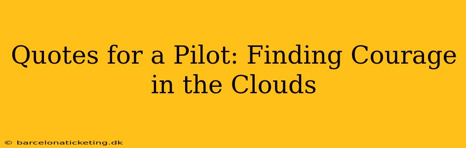 Quotes for a Pilot: Finding Courage in the Clouds
