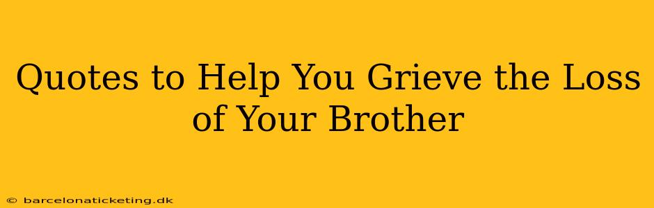 Quotes to Help You Grieve the Loss of Your Brother