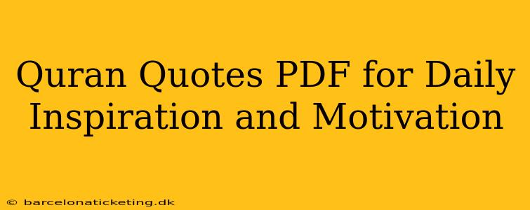 Quran Quotes PDF for Daily Inspiration and Motivation
