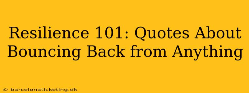 Resilience 101: Quotes About Bouncing Back from Anything