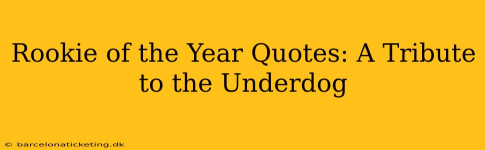 Rookie of the Year Quotes: A Tribute to the Underdog