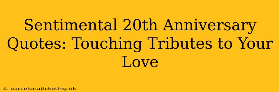 Sentimental 20th Anniversary Quotes: Touching Tributes to Your Love