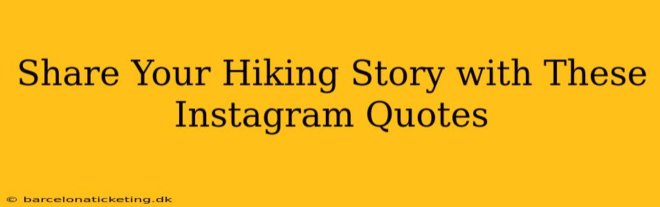 Share Your Hiking Story with These Instagram Quotes
