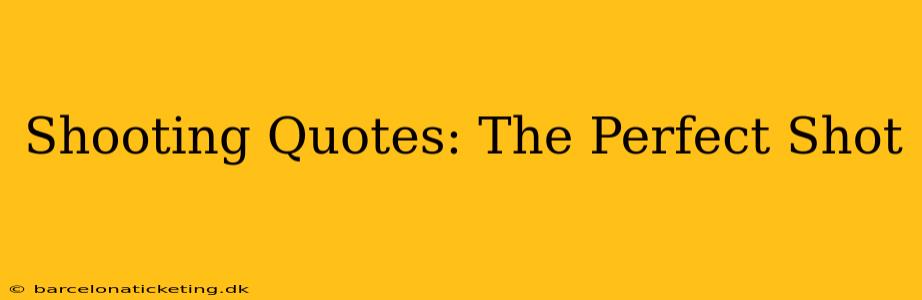 Shooting Quotes: The Perfect Shot