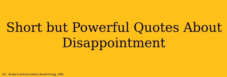 Short but Powerful Quotes About Disappointment