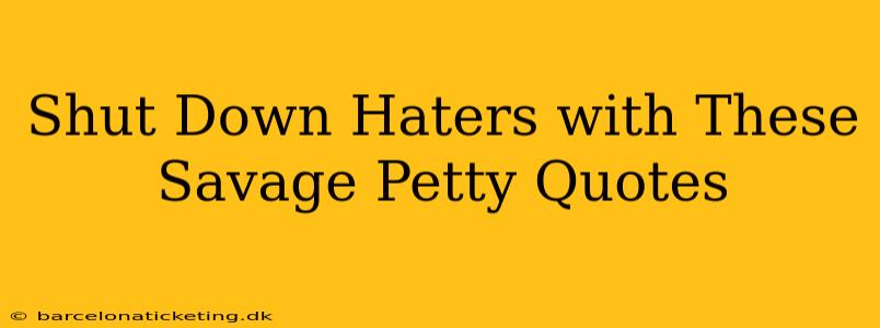 Shut Down Haters with These Savage Petty Quotes