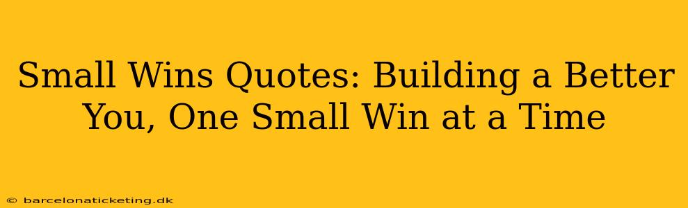 Small Wins Quotes: Building a Better You, One Small Win at a Time