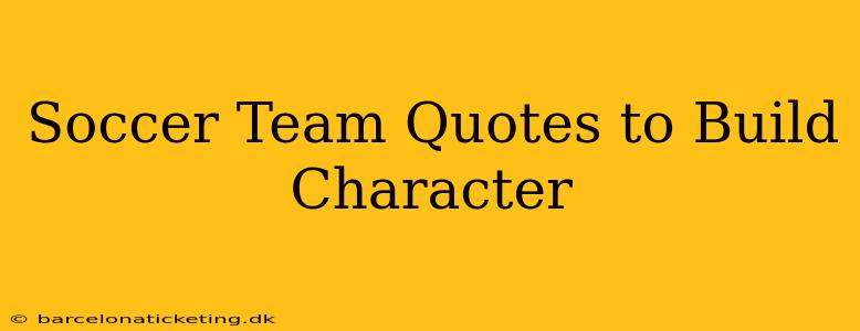 Soccer Team Quotes to Build Character