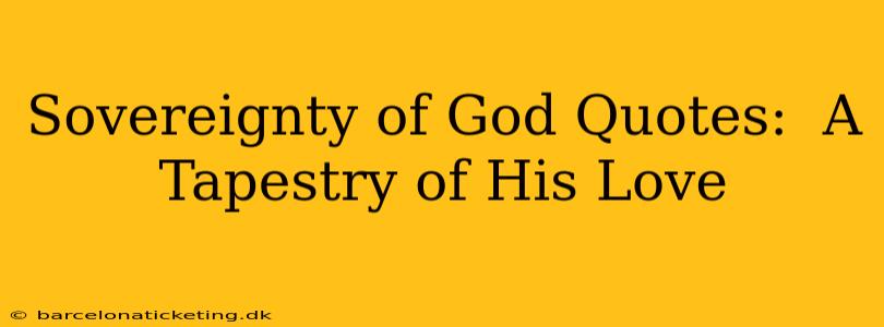 Sovereignty of God Quotes:  A Tapestry of His Love
