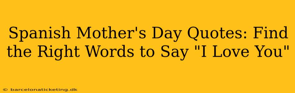 Spanish Mother's Day Quotes: Find the Right Words to Say "I Love You"