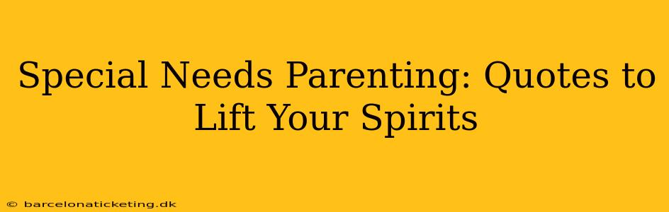 Special Needs Parenting: Quotes to Lift Your Spirits