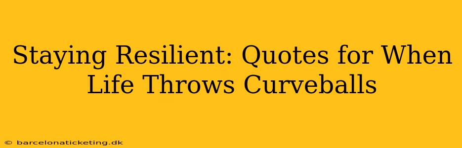Staying Resilient: Quotes for When Life Throws Curveballs