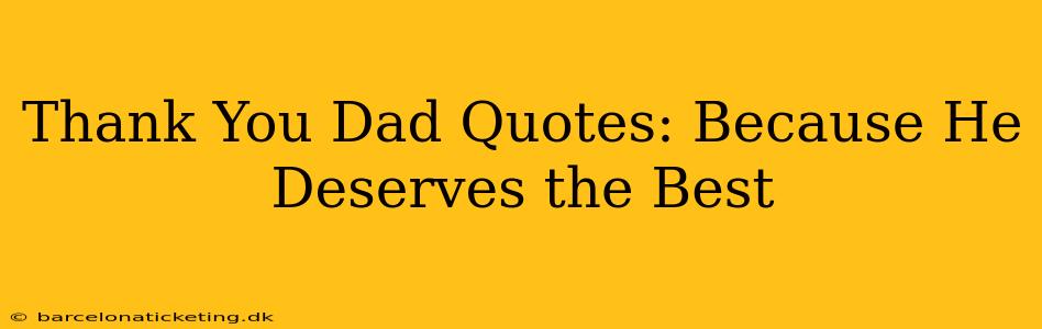 Thank You Dad Quotes: Because He Deserves the Best